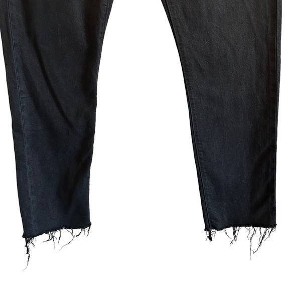 Levi’s 501 Black Denim Jeans Raw Hem Sz 27 - Picture 5 of 14